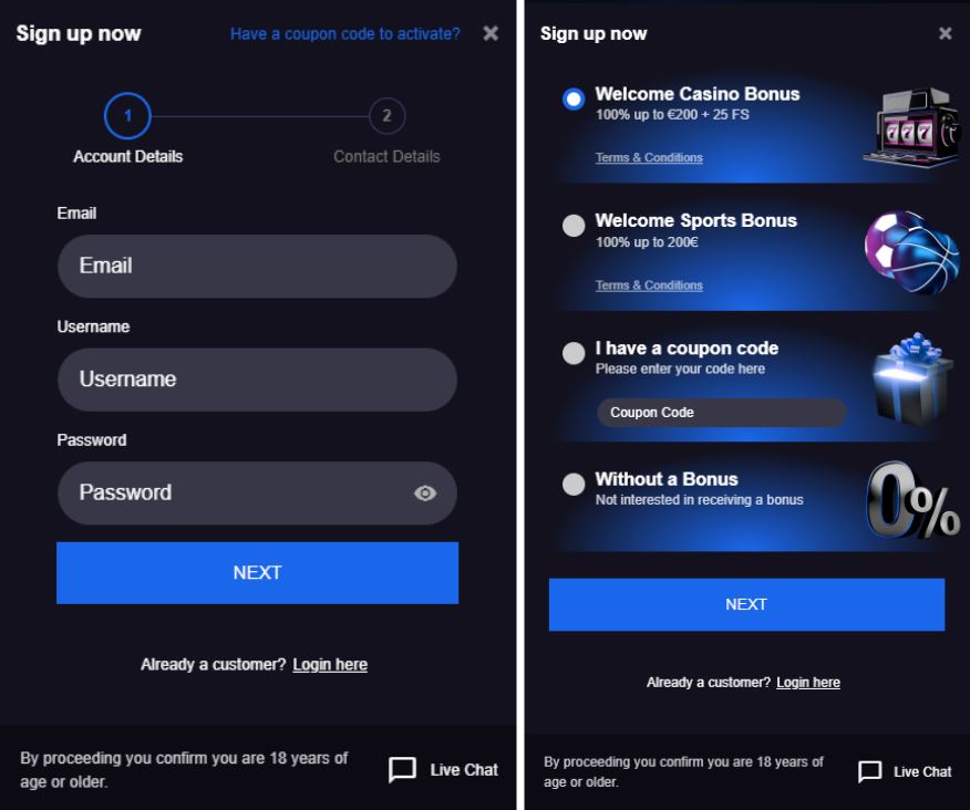 Pribet Casino Registration