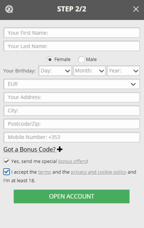 Registration Process Step2