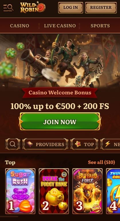 WildRobin Mobile Casino