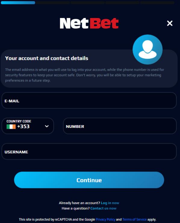 Registration Process NetBet Casino