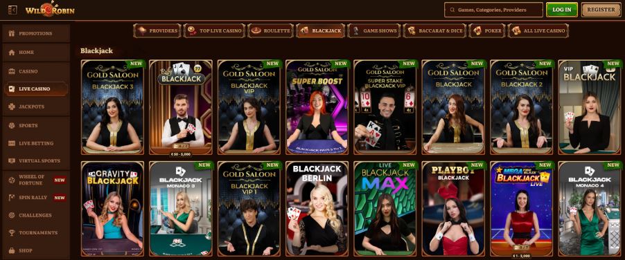 Wild Robin Casino Blackjack
