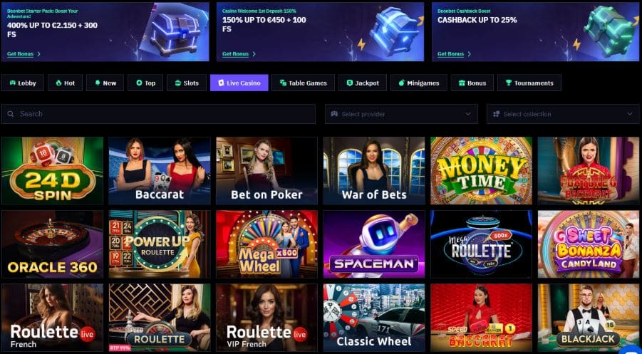 BeOnBet - Best Live Dealer Casino for Live Poker