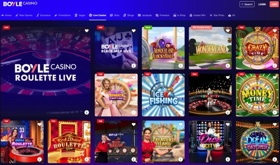 Boyle Casino - Best Live Dealer Casino for Live Casino Game Shows