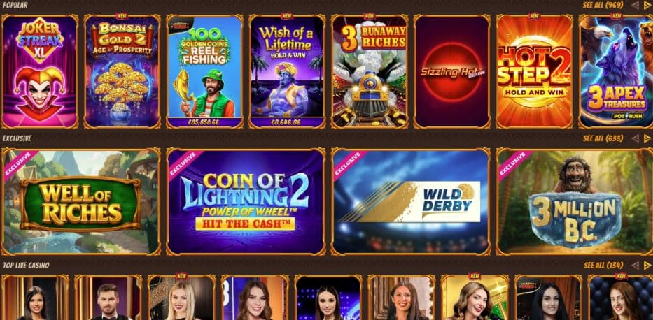Alawin Casino Game Selection