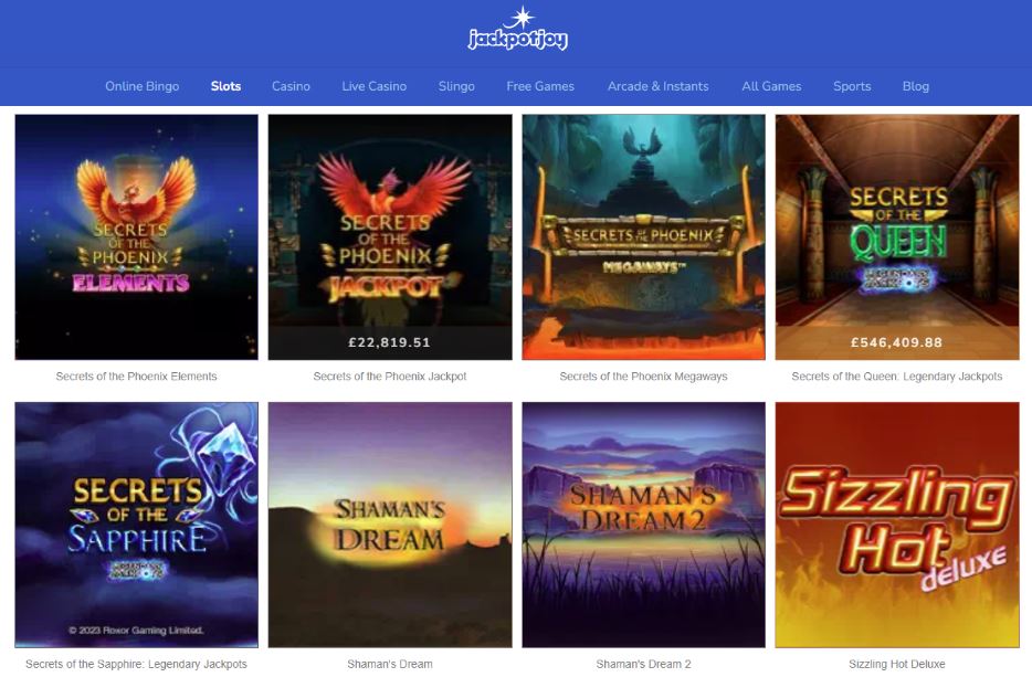 Jackpot Joy Casino Games