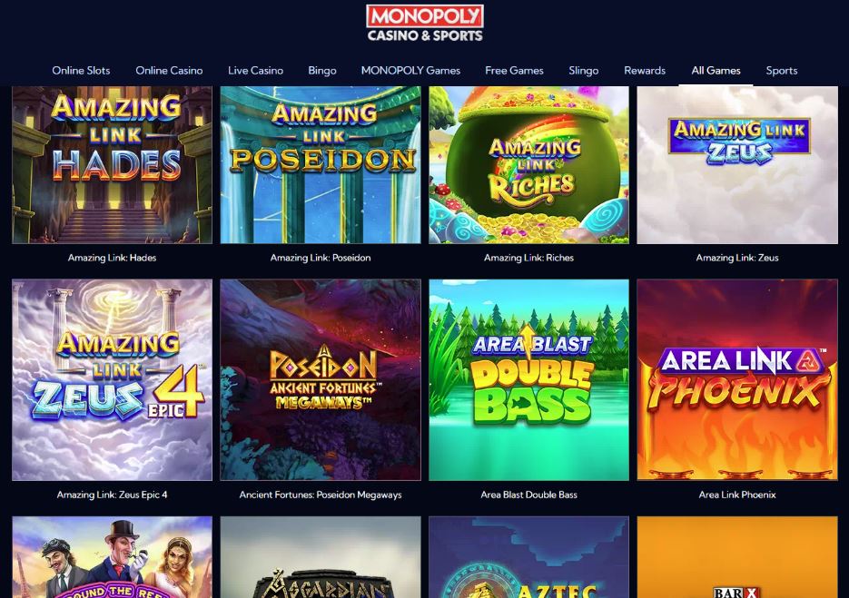Monopoly Casino Game Selection