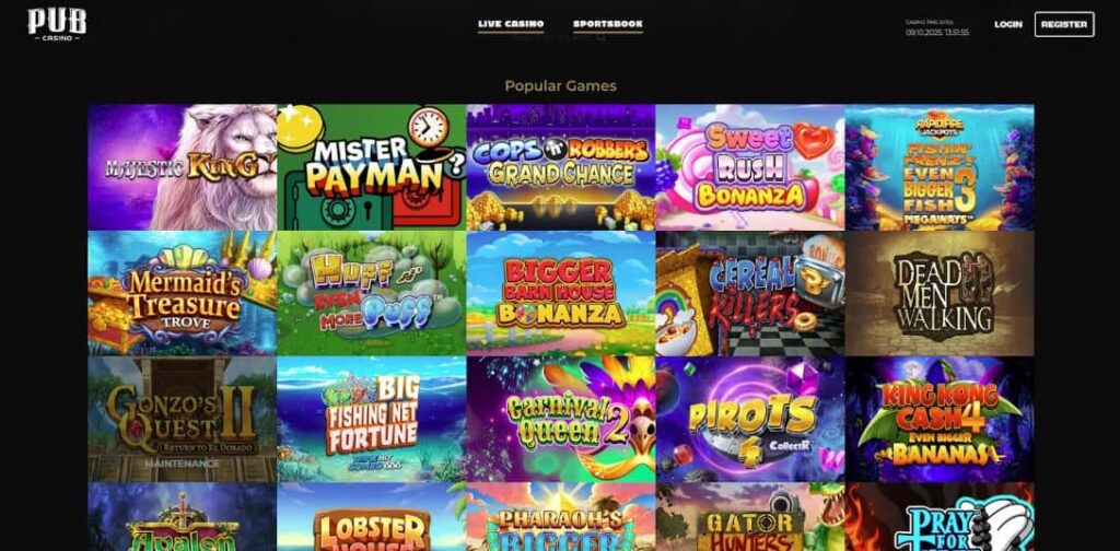 Pub Casino Games