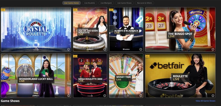 Betfair Casino Live Casino