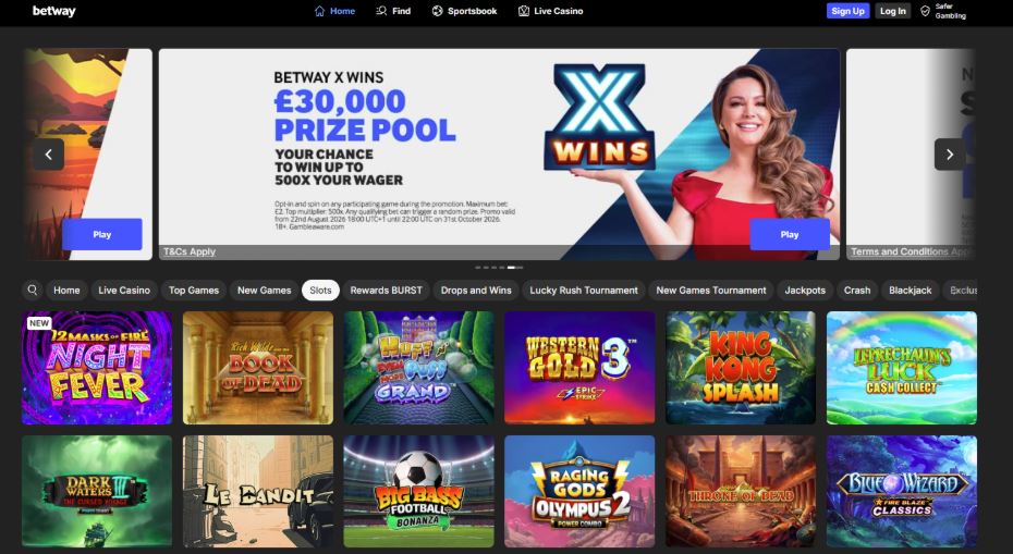 Betway Casino Game Selection