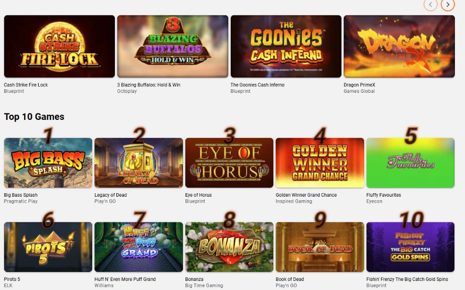 LeoVegas Casino Game Selection