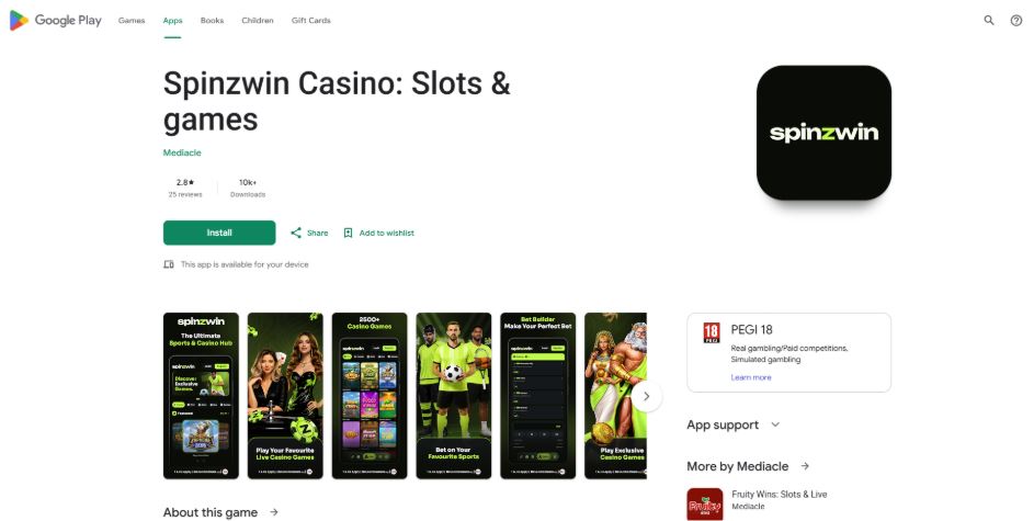 Spinzwin Mobile Compatibility & App