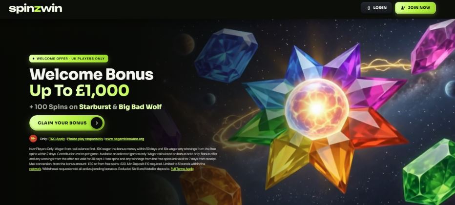 Spinzwin Welcome Bonus