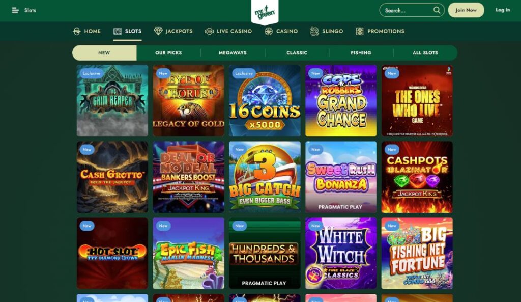 Mr Vegas Casino Game Selection