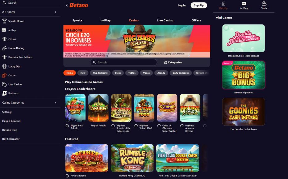 Betano Casino Games