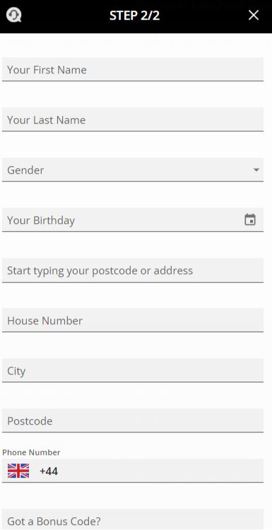 Betiton Casino Registration