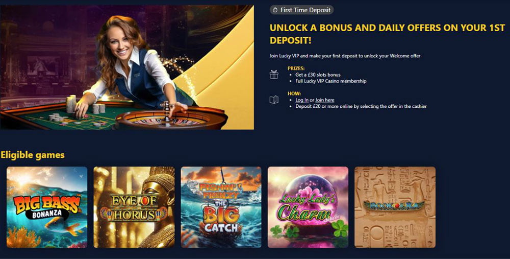 Lucky VIP Casino Welcome Bonus