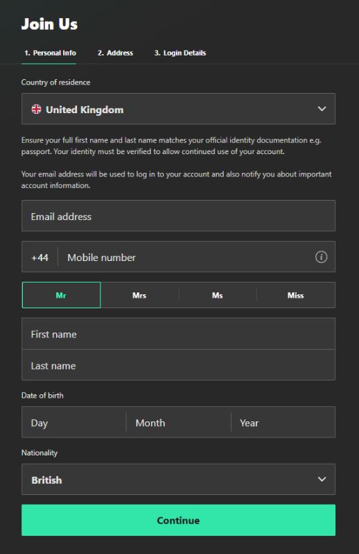 Registering a New Account with Bet365 Casino Online