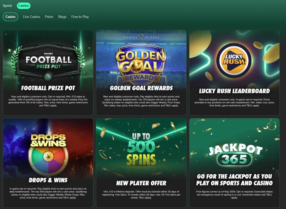 bet365 Casino Promotions and Loyalty Program