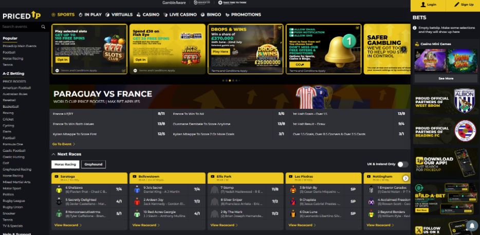 PricedUp Casino Sports Betting
