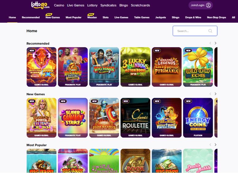 LottoGO Casino Games