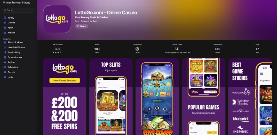 LottoGO Casino Mobile