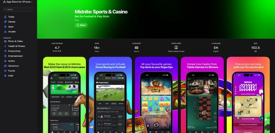 Midnite Casino Mobile Compatibility & App