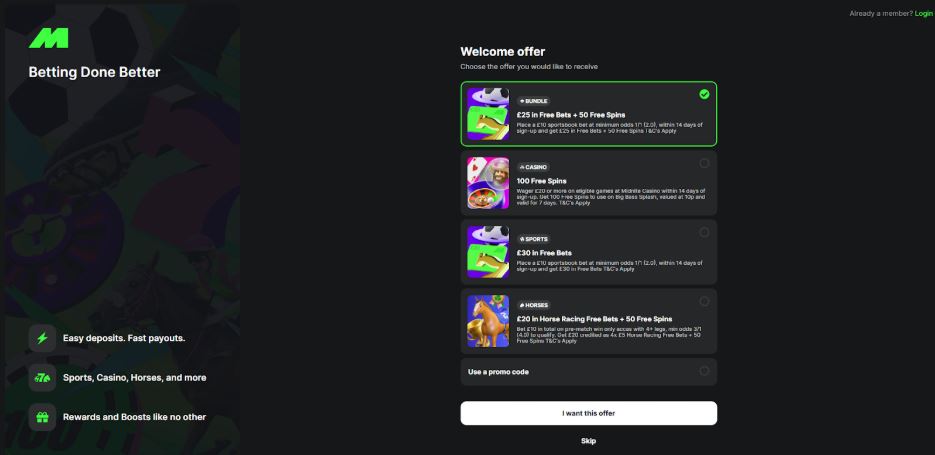 Midnite Casino Registration Process