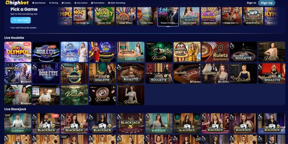 Highbet Casino Live Dealers