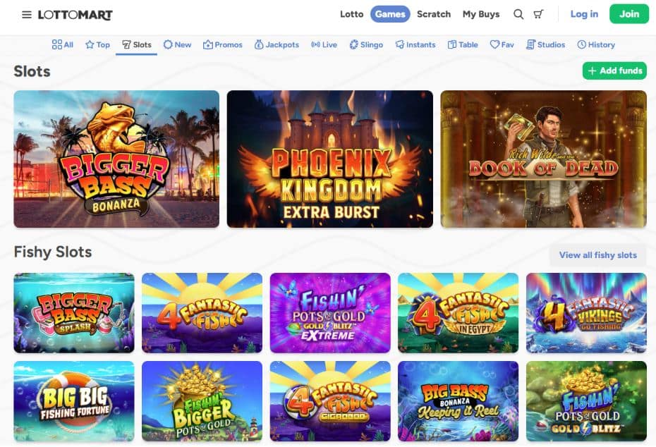 Lottomart Casino Games