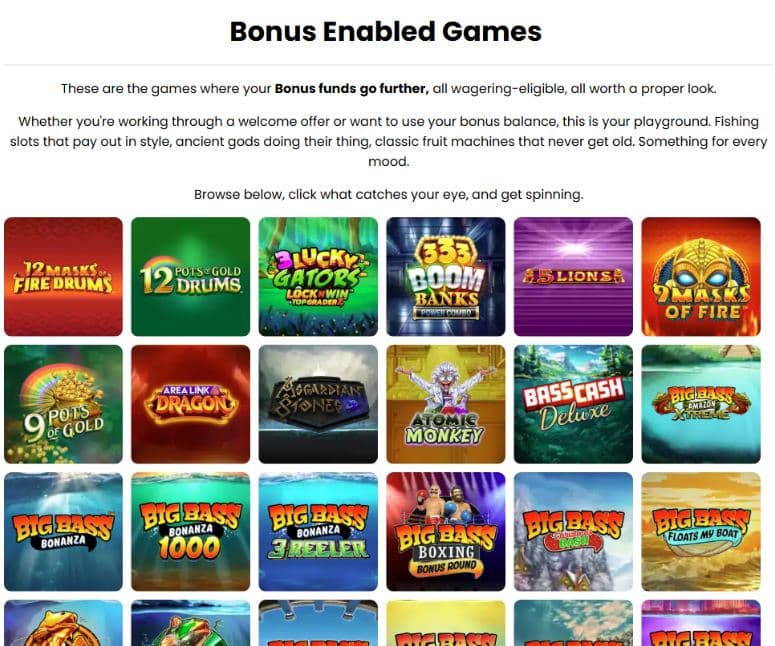 Fever Slots Casino Eligible Games and Exclusions
