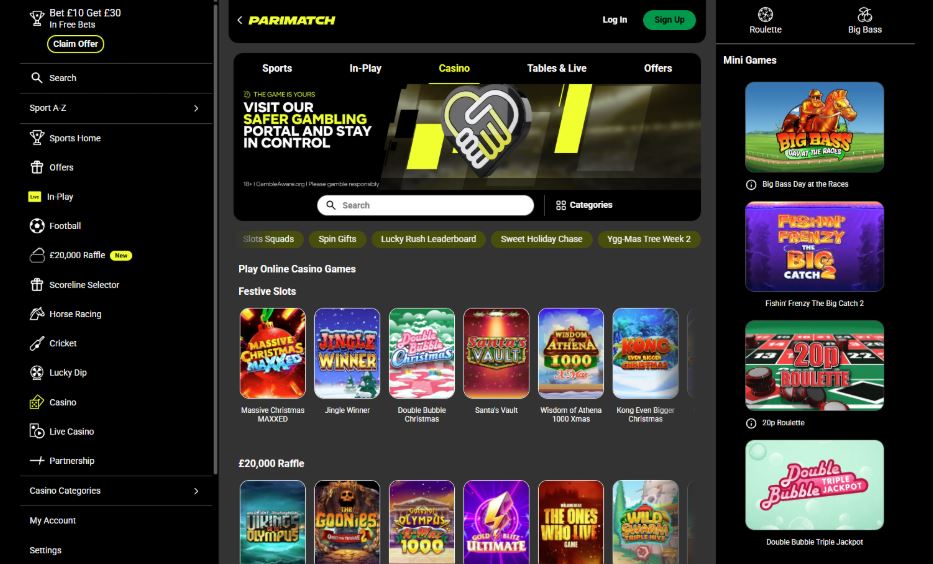 Parimatch Casino Games