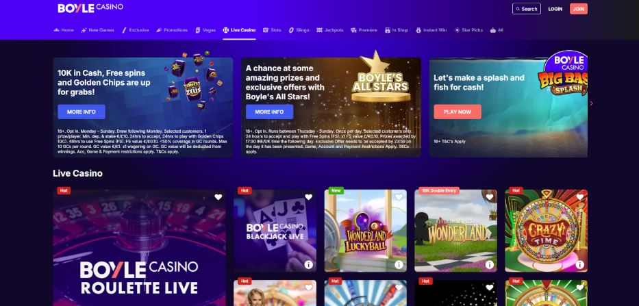 Boyle Casino Evolution Gaming