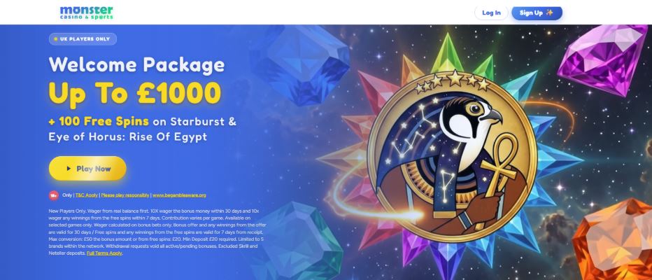 Monster Casino Welcome Bonus