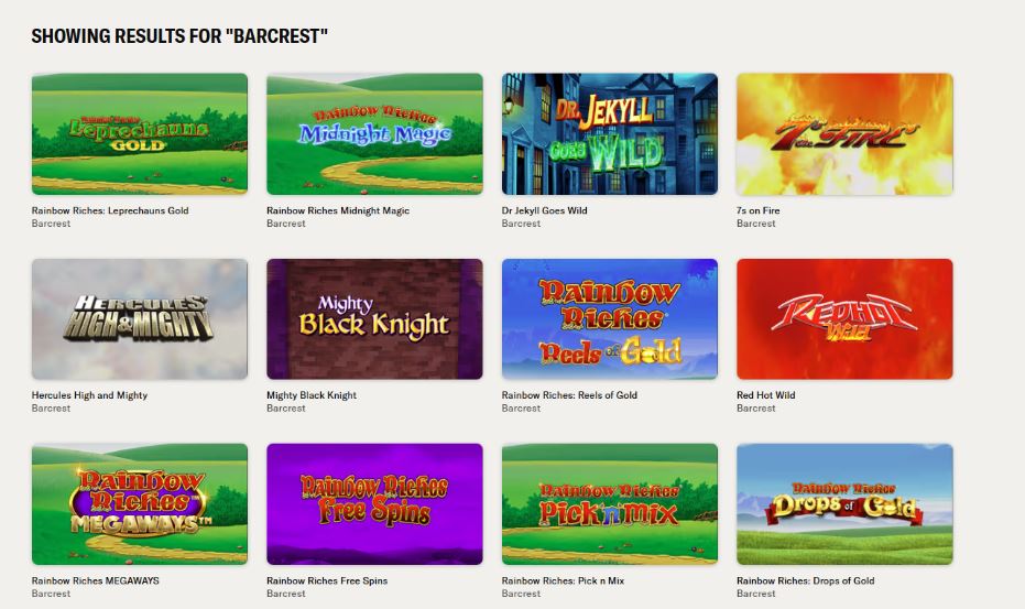 BetMGM Casino Barcrest