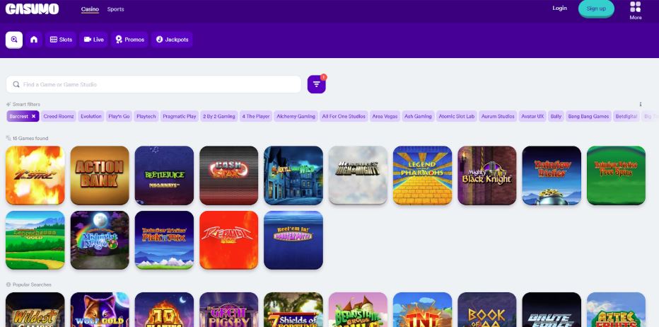 Casumo Casino Barcrest