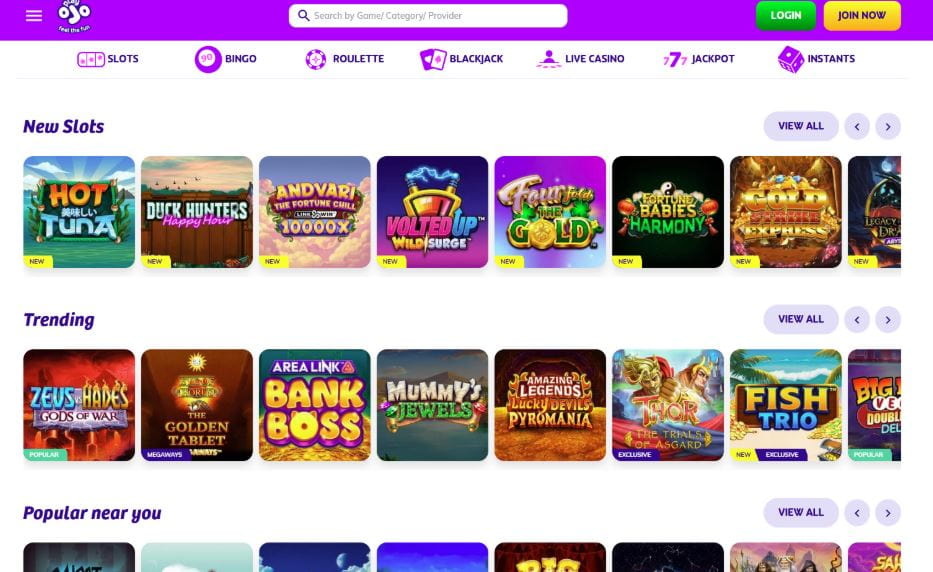 PlayOJO Casino Blueprint Gaming