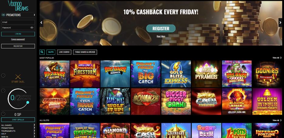 Voodoo Dreams Casino Cashback