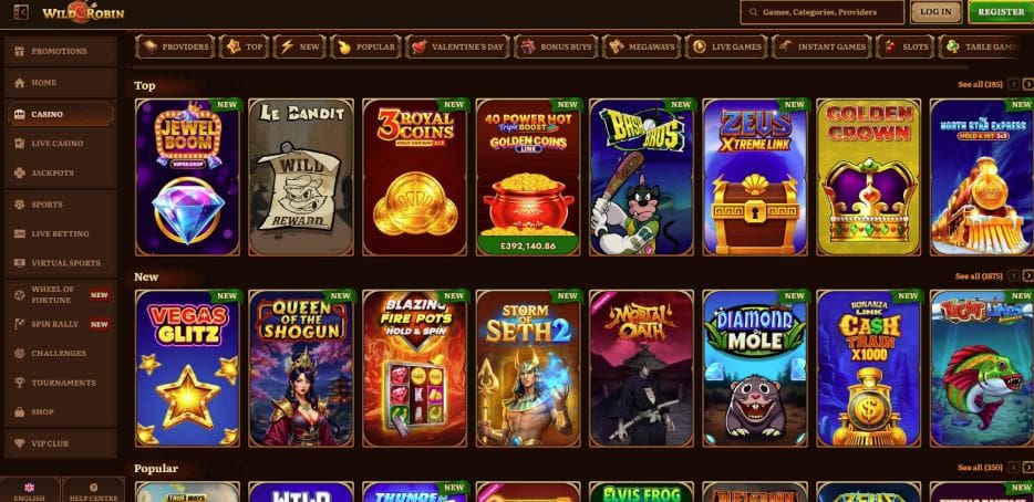 Wild Robin Casino Cashback