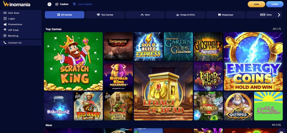 Winomania Casino Cashback