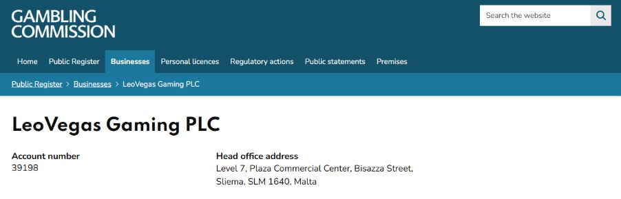 BetMGM Gambling Commission
