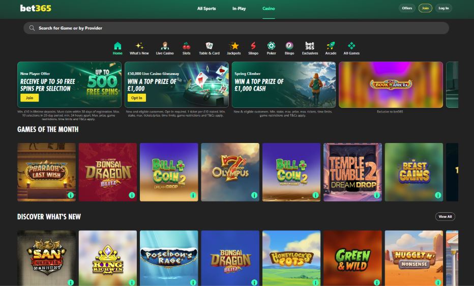 Bet365 Casino - Bank Transfer Casinos