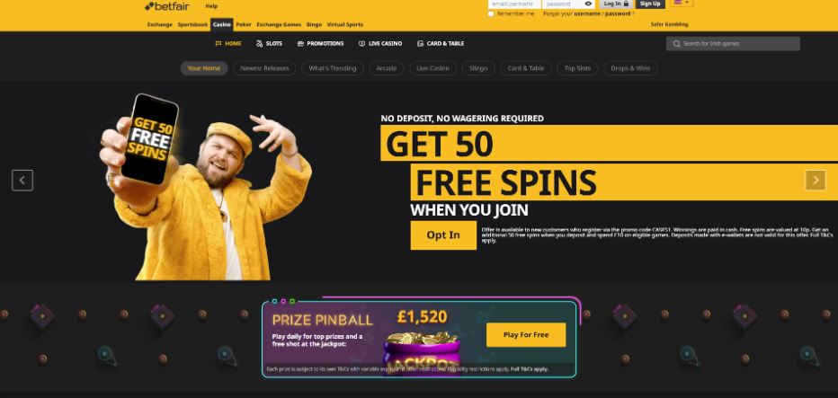 Betfair Casno £10 Deposit Bonus