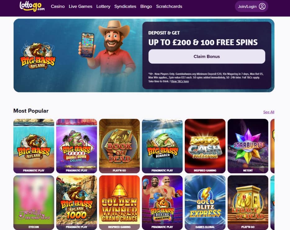 LottoGo Casino - £3 Deposit Casinos