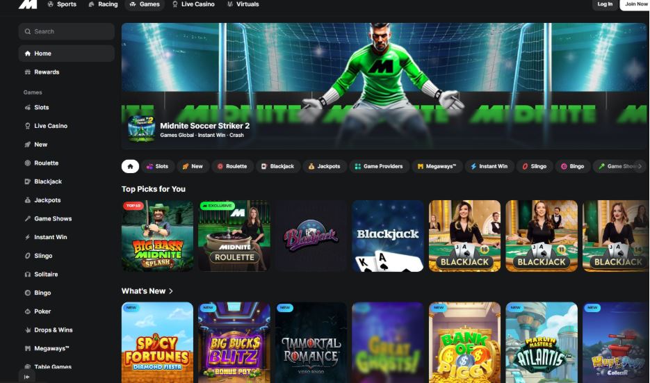 Midnite Casino - £3 Deposit Casinos