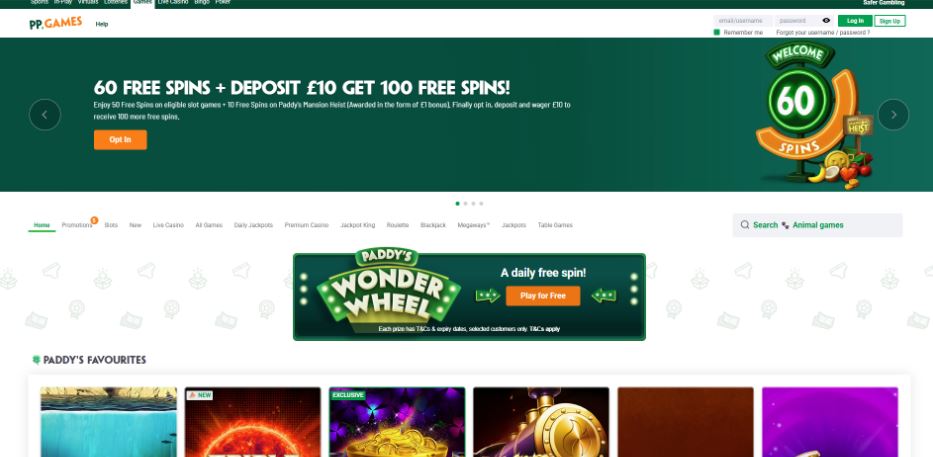 Paddy Power Casino - £5 Deposit Casinos