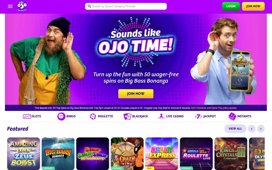 PlayOJO Casino - Apple Pay Casinos