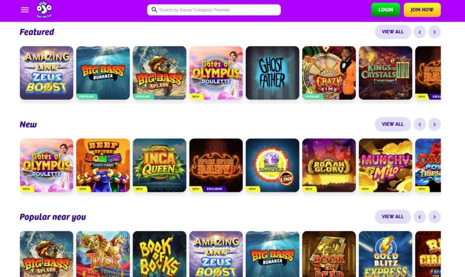 PlayOJO Casino - Mastercard Casinos