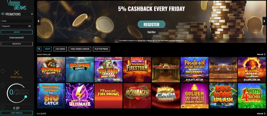 Voodoo Dreams Casino - Skrill Casino