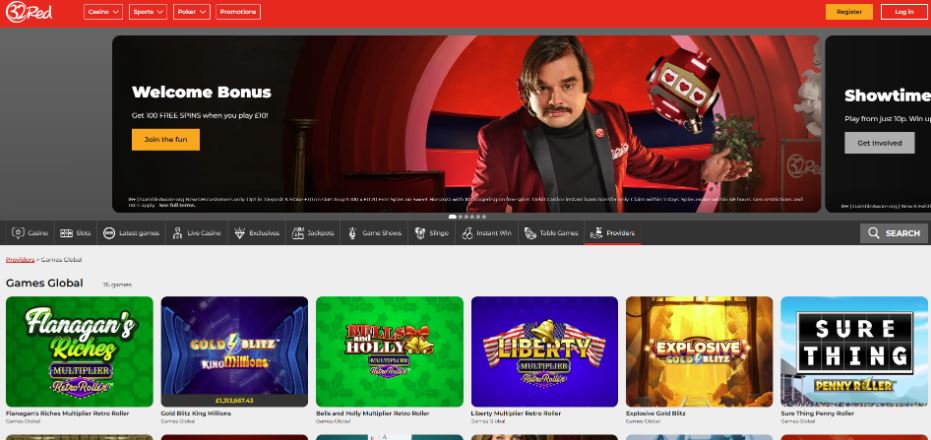 32Red Casino - Games Global Casinos