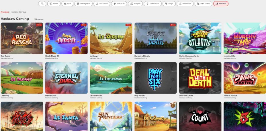 32Red Casino - Hacksaw Gaming Casinos